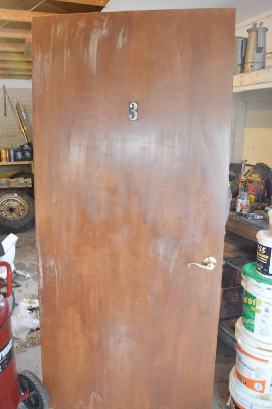 lot 4167 image: Hollow Core Interior Wood Door 36W x 80T with Lock