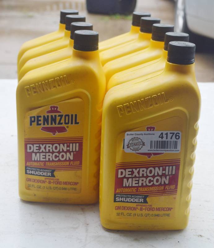 lot 4176 image: 9 Bottles Pennzoil Dexron-III Mercon Automatic Transmission Fluid