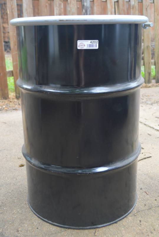 lot 4202 image: 30 Gallon Open Top Steel Drum