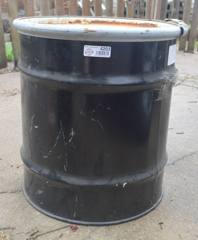 lot 4203 image: 20 Gallon Open Top Steel Drum