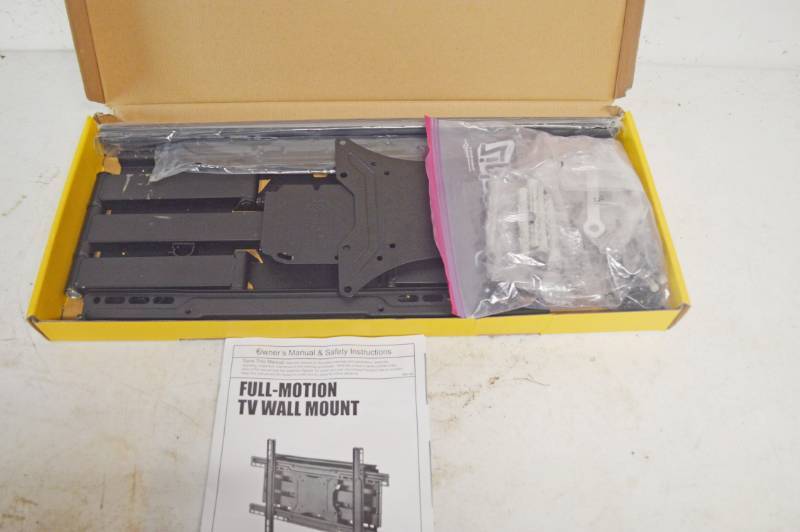 lot 4252 image: 37-80 Full Motion TV Wall Mount (Possibly missing Hardware)