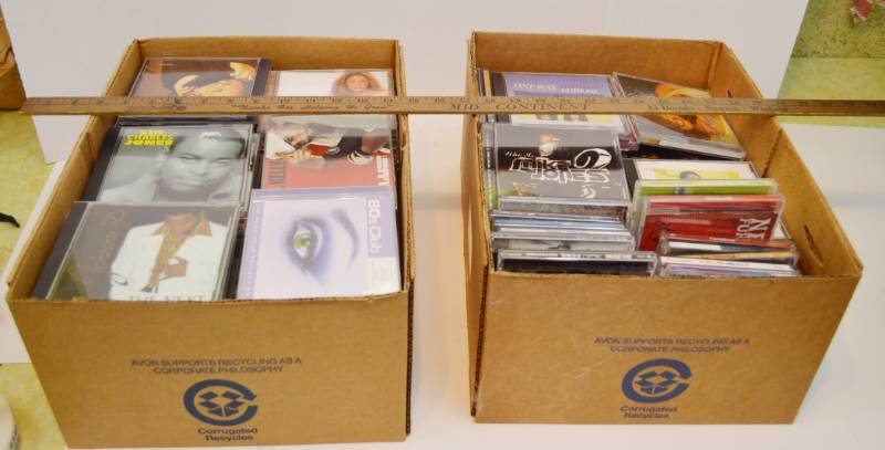 lot 4334 image: 2 Boxes CD Cases (Most Empty or Unknown)