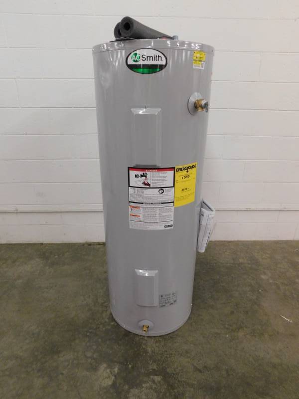 lot 1485 image: AO Smith Electric Water Heater 50 Gal