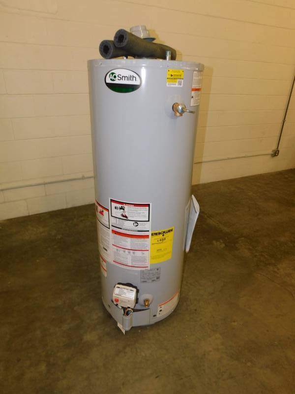 lot 1488 image: AO Smith Propane  Water Heater 50 Gal
