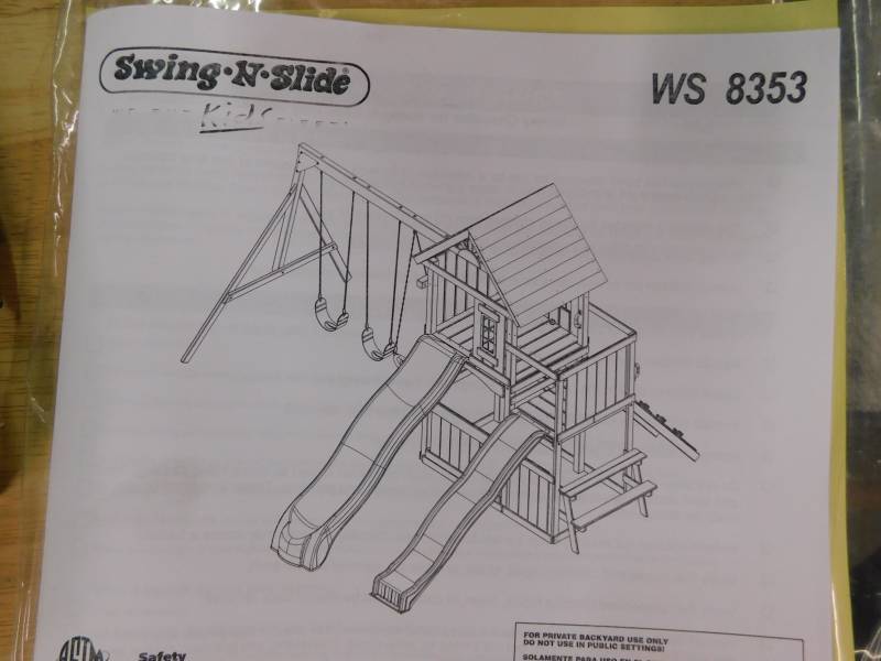 lot 1526 image: Swing N Slide Swing Set Ws 8353