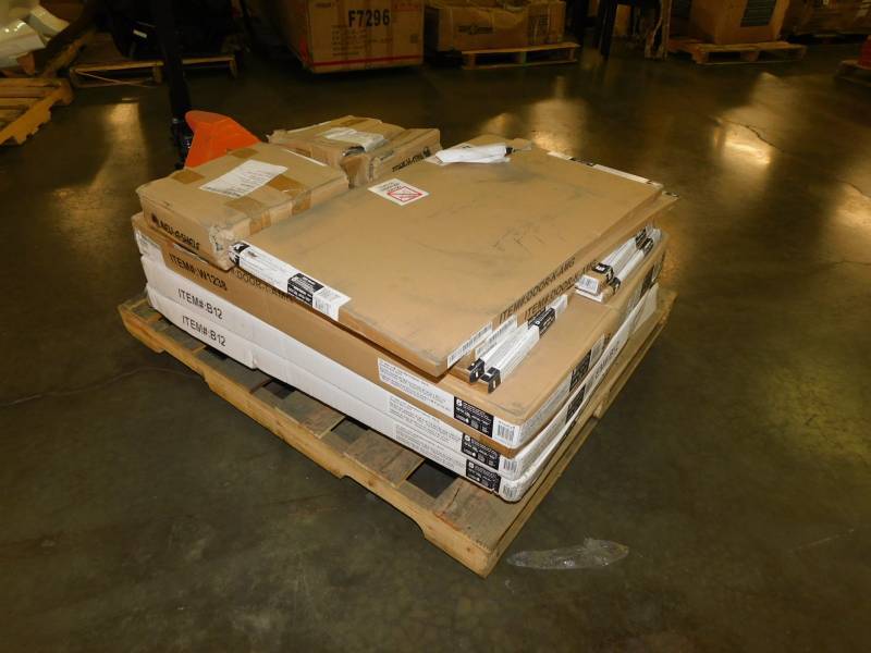 lot 1575 image: Lot of Misc Wall Cabinets With Door Kits Not Sure Complete Sets Inspect