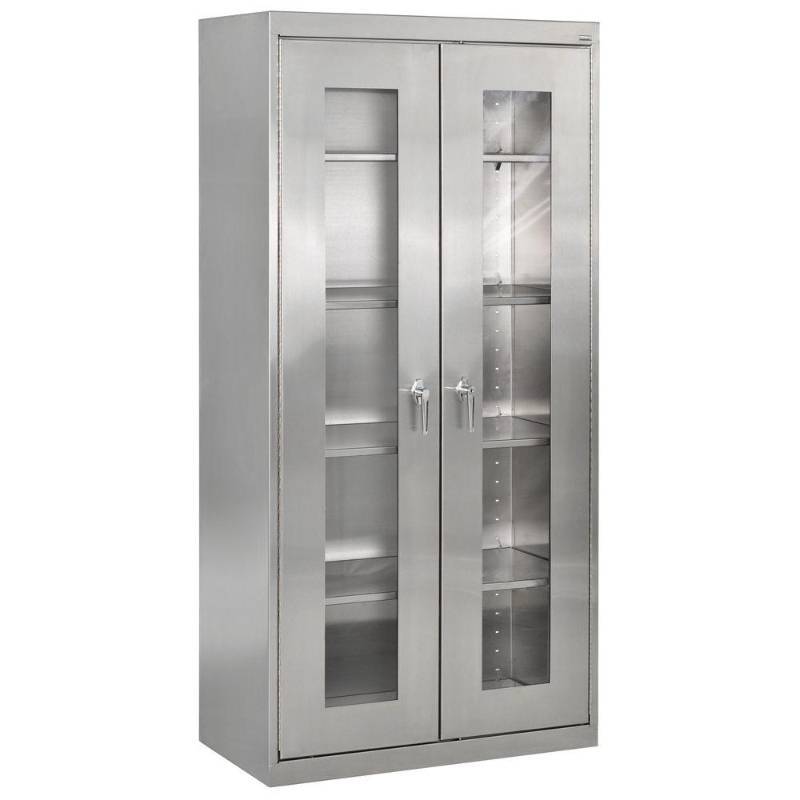 lot 1480 image: Stainless Steel Clearview Storage Cabinet