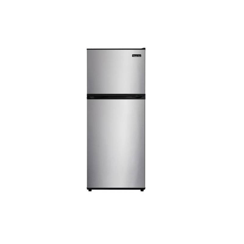 lot 1484 image: Magic Chef 24 in. W 9.9 cu. ft. Top Freezer Refrigerator in Stainless Steel (Silver)