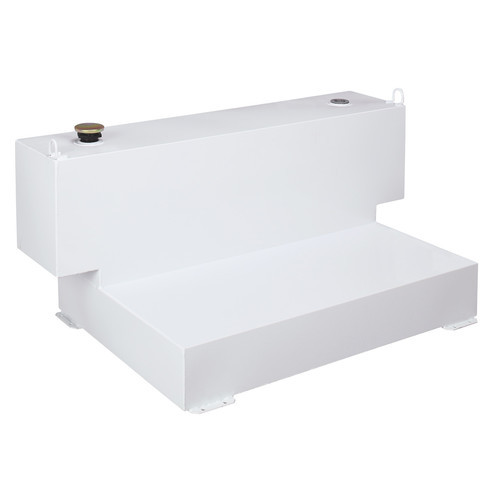 lot 1506 image: Delta 498000 98 Gallon Short-Bed L-Shaped Steel Liquid Transfer Tank - White