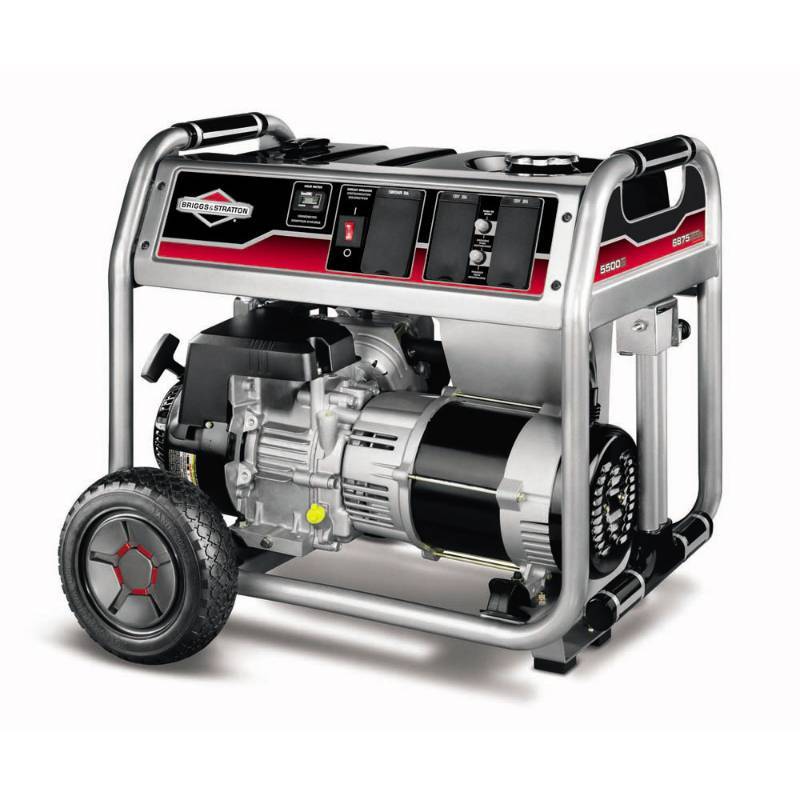 lot 1508 image: Briggs and Stratton 5500-Watt Gas Powered Portable Generator with 1650 Series 342cc Engine and Power Surge Alternator