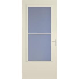 lot 1569 image: Comfort-Bilt Concord Almond Mid-View Tempered Glass Retractable Screen Storm Door (Common 36-in x 81-in Actual 37.56-in x 81.13-in)