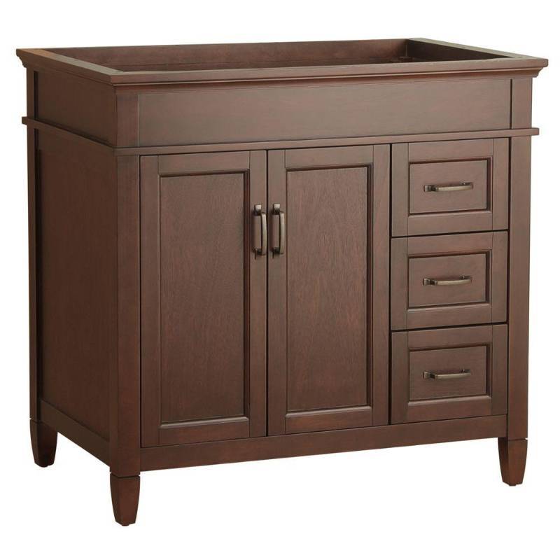 lot 1577 image: Ashburn 36 Inch Vanity with Right Drawers, 36 Inch W x 21 12 Inch D x 34 Inch H