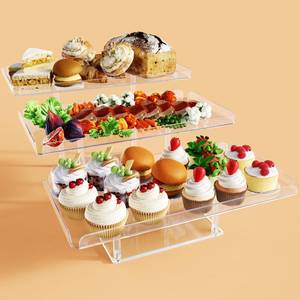 lot 1647 image: Bakzon Upgraded Dessert Table Display Set, Acrylic Cupcake Buffet Dessert Risers Stands, Tier Serving Trays Holder for Weddings Baby Shower Tea Party