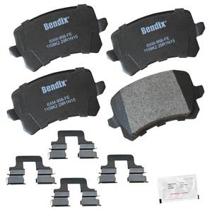 lot 2341 image: Bendix Priority1 CFM1108K2 Semi-Metallic Rear Brake Pads for Select Models Volkswagen Bora, CC, Eos, Golf, Golf City, R, GTI, Jetta, Passat, Passat R32, Rabbit, Tiguan, Tiguan Limited