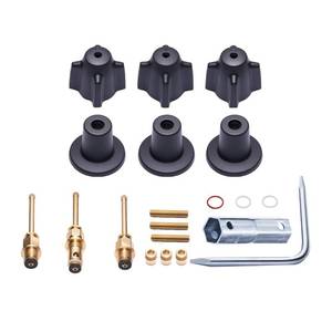 lot 2343 image: SENTO Bathtub and Shower 3 Handle Tub Trim Set For Central Brass Faucets Bathtub Shower, 10L-11H, 10L-11C, 10L-13D, Easy Installation, Heavy Duty Metal, Matte Black - Retail $76.4