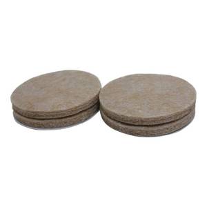 lot 2370 image: A 2 in. Beige Round Felt Heavy Duty Self Adhesive Furniture Pads (4-Pack)