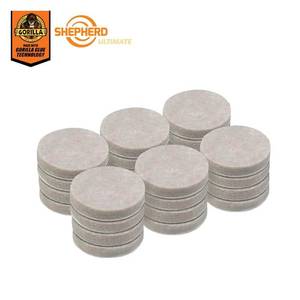 lot 2373 image: Ultimate 1-12 in. Beige Round Self-Adhesive Furniture Felt Pads with Gorilla Glue Technology (24-Pack)