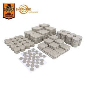 lot 2387 image: Ultimate Assorted Beige Self-Adhesive Furniture Sliders, Felt Pads Value Pack with Gorilla Glue Technology (184-Piece)