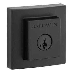 lot 2396 image: Baldwin 380Sdb-Smt Spyglass Single Cylinder Deadbolt From The Prestige Collection - Black