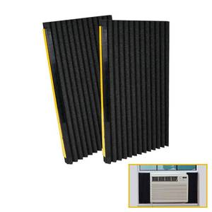 lot 2399 image: LBG Products Window Air Conditioner Foam Insulation Panels,AC Side Insulating Panel Kit,2 Pack,Black, 17in High x 9in Wide x 78in Thick