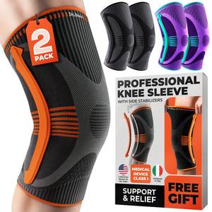 lot 2441 image: DR. BRACE ELITE Knee Brace with Size Stabilizer (2 Pack) Knee Brace for Women & Men, Workout, Sports, Daily Knee Compression Sleeve for Maximum Knee Pain Support & Fast Recovery (Mars, X-Large)