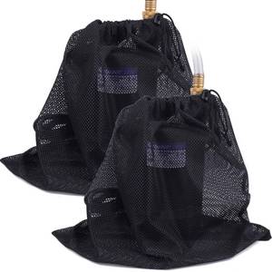lot 2445 image: Acquaer Pump Barrier Bag, 2 Packs 19.7x 17.7 Pond Pump Filter Bag with Drawstring, Black Media Bag Large Pump Mesh Bag Suitable for Most Pumps, Pond Biofilters, Aquarium Filtration