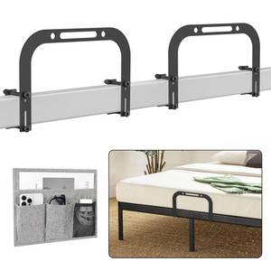 lot 2457 image: Mattress Slide Stopper, DELLAN Non-Slip Mattress Gripper Retainer Bar, Mattress Holder for Bed Frame to Prevent Sliding (2 Pack)