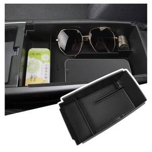 lot 2461 image: Sinminou Center Console Organizer Compatible with 2021-2025 Kia K5 Accessories, Armrest Storage Box Glove Organizer Tray Secondary Insert with Coin and Sunglasses Holder