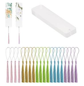 lot 2467 image: Blank Clear Book Page Mark Penta Angel 20Pcs Plastic Craft Transparent Acrylic Page Markers with 20Pcs Small Book Page Marks Tassels for DIY Projects and Graduation Gift Tag