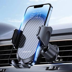 lot 2471 image: Miracase Phone Holders for Your Car with Metal Hook Clip, Air Vent Cell Phone Stand Car Mount, Universal Automobile Cradle Fit for iPhone Android and All Smartphones, Dark Black
