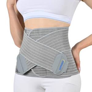 lot 2487 image: Strenbodi Abdominal Binder Post Surgery Postpartum Belly Band, C-section Belly Binder, Girdle for Postnatal, Adjustable Belly Wrap, Back Pain Relief (Polyester Made with Charcoal Fiber)