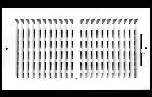 lot 6208 image: HVAC Premium 12w X 8h 2-Way-Vertical AIR Supply Grille - Vent Cover & Diffuser - Flat Stamped Face - White Outer Dimensions 13.75w X 9.75h