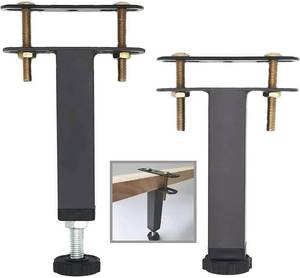 lot 6210 image: ruiru bro 4Pcs Adjustable Height Center Support Leg for Bed Frame, Steel Bed Frame or Wooden Bed Center Slat Support Leg, Sofa Furniture Cabinet Feet (Grey, Height7.8 to 10.6 inches)