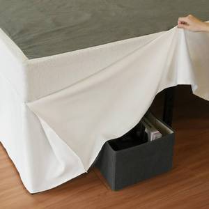 lot 6216 image: DiaOutro Twin XL Bed Skirt, 18 Inch Tailored Drop Bed Frame Cover, Pleated Dust Ruffle, Easy Fit, Stain and Fade Resistant, White