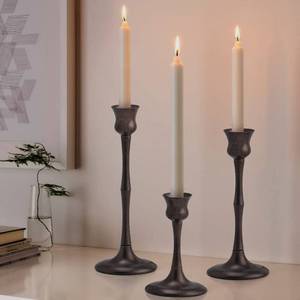 lot 6217 image: Candle Stick Candle Holder Set of 3 Metal Candlestick Holders Candle Stand Taper Candle Holders for Table Centerpiece Fireplace Mantle Decor, Ideal Gift for Wedding Thanksgiving Christmas Housewarming