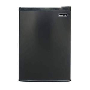 lot 7020 image: Magic Chef 17.5 in. W 2.6 cu. ft. Mini Refrigerator in Black - Retail $166.8