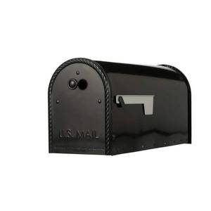 lot 7022 image: Architectural Mailboxes Edwards Post Mount Mailbox Black