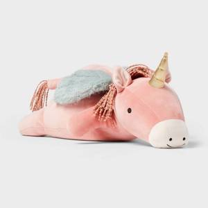 lot 8309 image: Pegasus Weighted Plush Kids Throw Pillow Pink - Pillowfort��