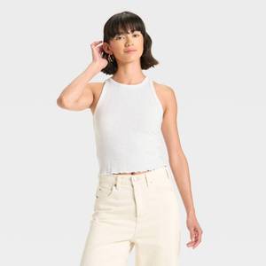 lot 8320 image: Womens Variegated Ribbed Tank Top - Universal Thread�� White XS