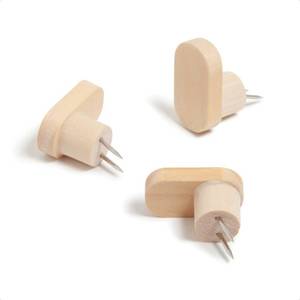 lot 8347 image: U Brands 6ct Wood Hook Push Pins