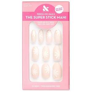 lot 8351 image: Olive & June Fake Nails - Daisy Pop - M Oval - 32ct