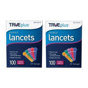 lot 8383 image: TRUEplus Sterile Lancets 33 Gauge (200-ct)