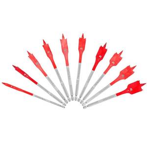 lot 8385 image: Diablo SPEEDemon High Speed Steel Spade Bit Set with Pouch (10-Piece)