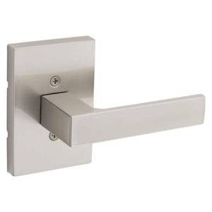 lot 8388 image: Kwikset Singapore Satin Nickel Reversible Rectangular Straight Half Dummy Door Handle