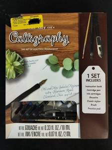 lot 8405 image: Calligraphy Art Set with Instruction Book and Supplies