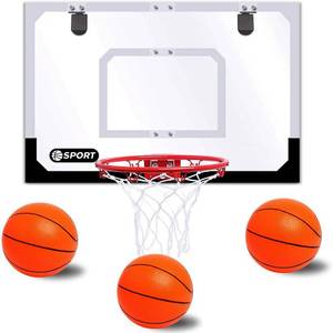 lot 9773 image: Upgrade Basketball Hoop Set for Kids-Extra Large 24x 16Pro Indoor Basketball Hoop for Door & Wall with 3 Balls, Complete Accessories, Basketball Toy Gift Perfect for Boys Girls Teens Adults