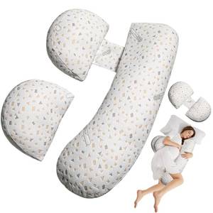 lot 9779 image: Oskeray Pregnancy Pillow for Sleeping, Maternity Pillow Support for HIPS, Backs, Legs, Maternity Pillow with Detachable and Adjustable Pillow Cover