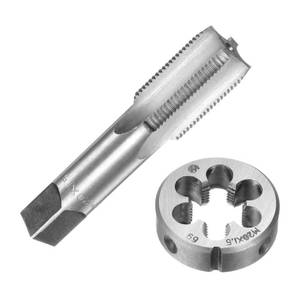 lot 10003 image: uxcell 2pcs Tap and Die Set, Metric M20 x 1.5 Thread Taps & Round Die, Tapping Threading Tool Tap & Die Kit for Nut Screw Bolt Thread Repair