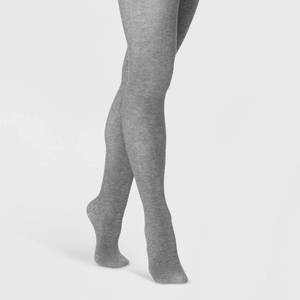 lot 10022 image: Womens Flat Knit Fleece Lined Tights - A New Day�� Charcoal Heather LXL