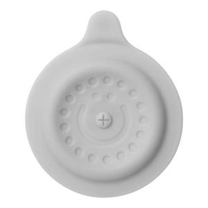 lot 10037 image: Ubbi Bathtub Drain Cover, Silicone Drain Stopper with Suction, Baby Bath Time Accessory, Gray